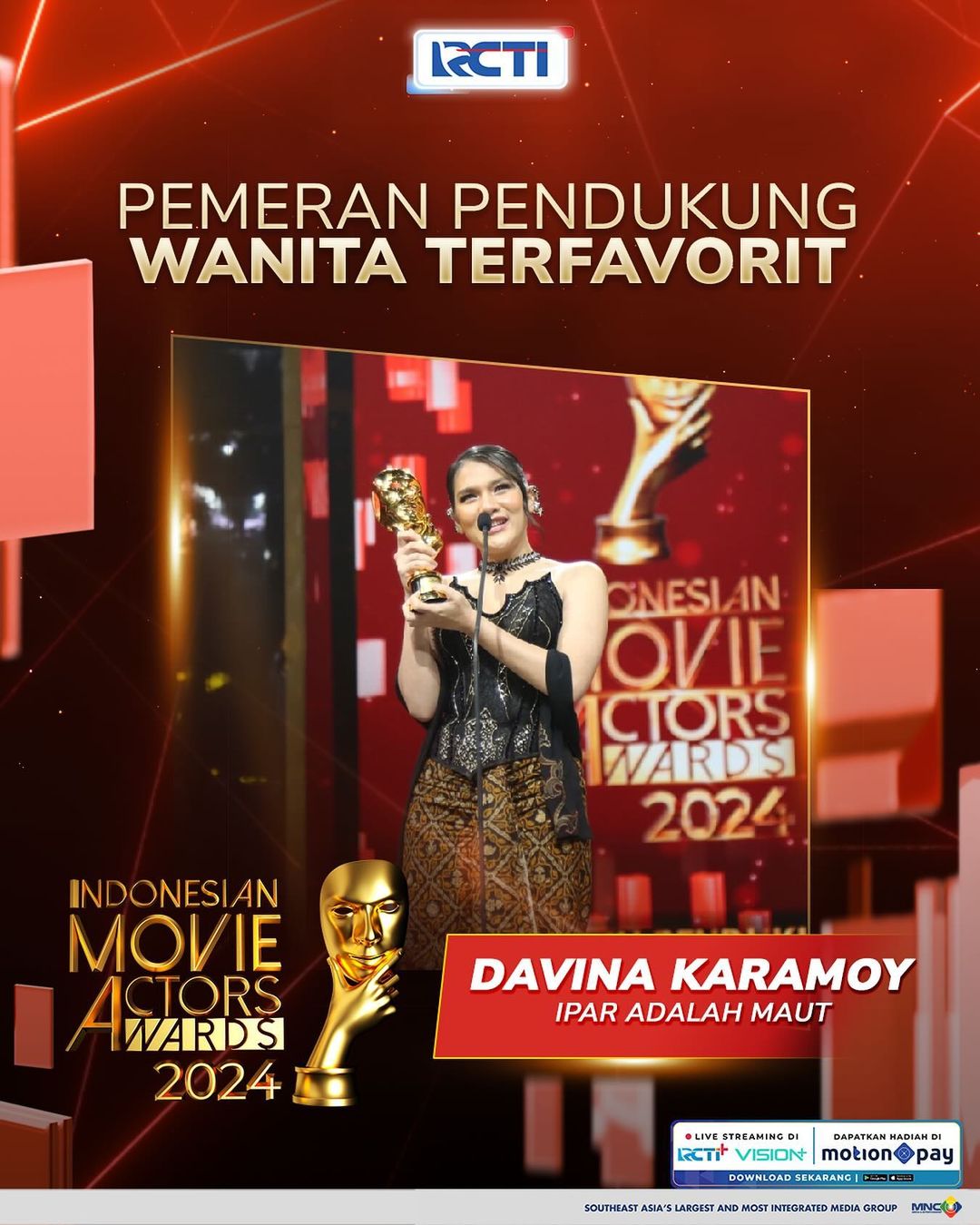 Davina Karamoy di IMA AWARDS 2024. (Foto: Instagram)