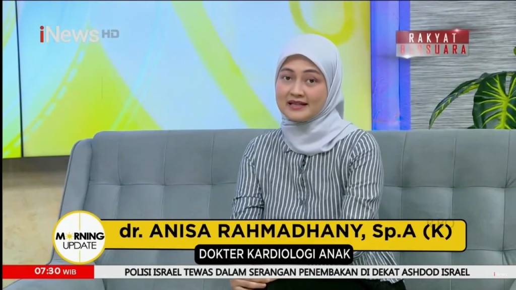 Dokter Anisa Rahmadhany, Sp.A(K)  menjelaskan terkait penyakit Kawasaki di Morning Update iNews TV, Rabu (16/10/2024).