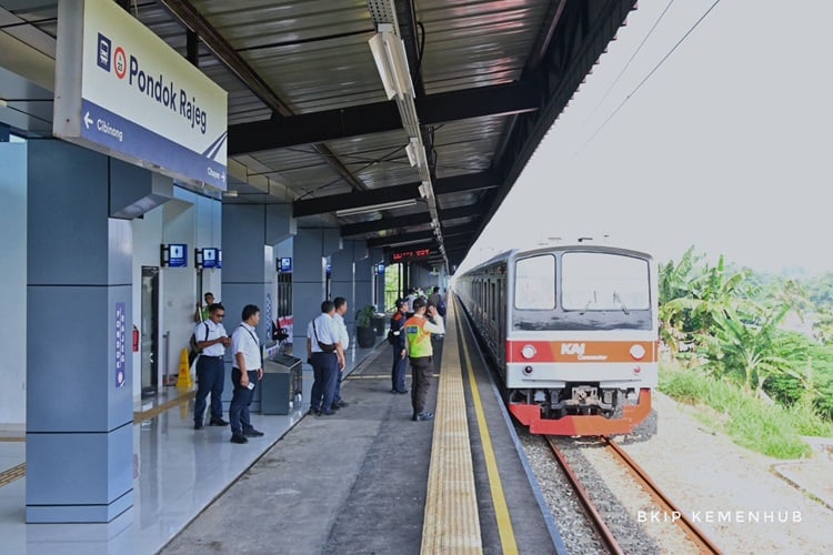 Stasiun Pondok Rajeg kembali beroperasi mulai hari ini, Sabtu (19/10/2024). (Foto: BKIP Kemenhub)