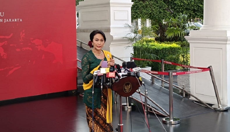 Wakil Menteri (Wamen) Pelindungan Pekerja Migran Indonesia (PPMI) Christina Aryani usai dilantik di Istana Negara, Jakarta, Senin (21/10/2024). (Foto MPI).