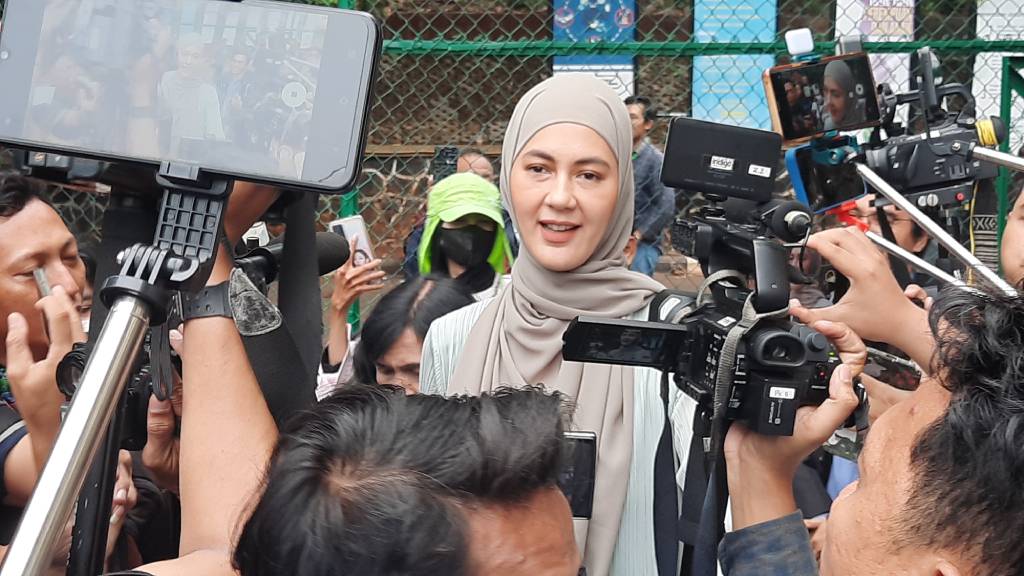 Paula Verhoeven hadiri sidang cerai perdana. (Foto: Ravie Wardani)