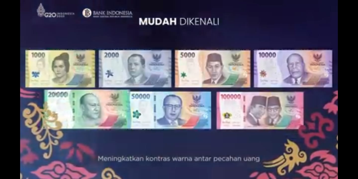 Baru Diluncurkan Bi Inilah 7 Pecahan Uang Rupiah Kertas Emisi 2022