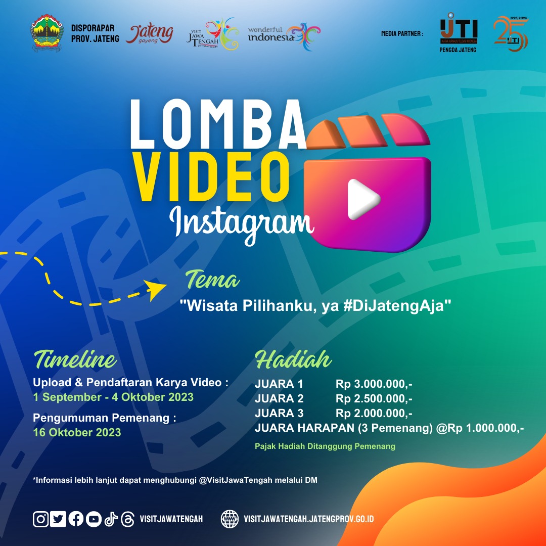 Ajak Wisata Di Jateng Digelar Lomba Video Instagram