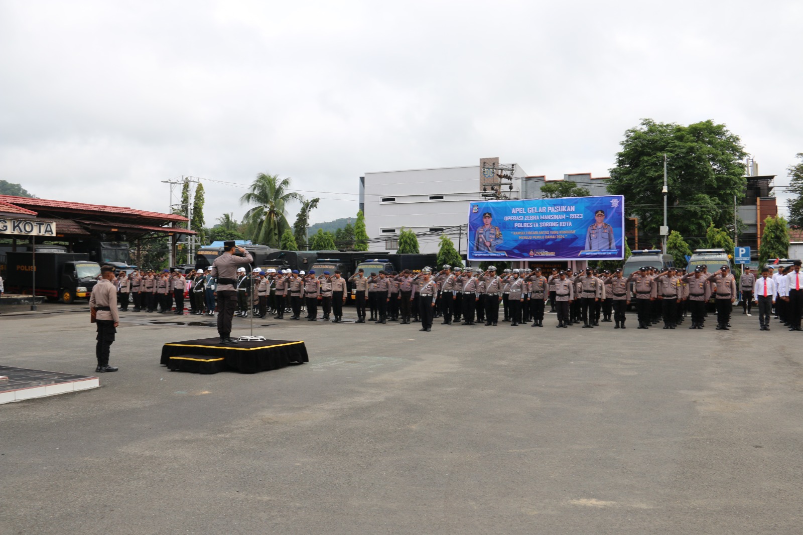 Gelar Pasukan Operasi Zebra Mansinam 2023 Polresta Sorong Kota