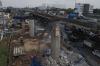 Suasana Lokasi Proyek Tiang Pancang Tol Becakayu Pascaroboh - Bagian 1
