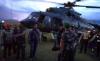 Helikopter Pengangkut Jenazah Prajurit TNI yang Gugur Ditembaki KKB