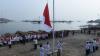 Warga Tanjungpinang Kepri Gelar Upacara HUT ke-74 RI di Atas Laut