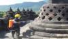 Video Penyemprotan Disinfektan di Candi Borobudur Cegah Virus Korona