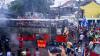 Tabrak Enam Kios, Bus Bawa Karyawan Terbakar di Karawang - Bagian 1
