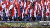 Ribuan Buruh Bawa Bendera Merah Putih Tuntut Pemerintah Cabut UU Cipta Kerja - Bagian 2