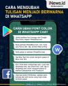 Infografis Ubah Tulisan Jadi Berwarna di WhatsApp