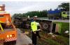 Mikrobus Terbalik di Tol Cipali Subang, Seorang Warga Kebumen Meninggal