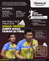Infografis Ahsan/Hendra Jumpa Ganda Taiwan di Final BWF World Tour Finals