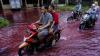 Penampakan Air Banjir Berwarna Merah di Pekalongan 