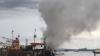 Kapal Terbakar dan Meledak di Samarinda, Asap Hitam Membubung Tinggi