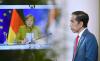 Bertemu Kanselir Jerman, Jokowi Sebut Kasus Corona Indonesia Turun Berkat Mini Lockdown