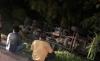 Truk Terguling Keluar Tol di Kembangan Jakarta Barat