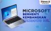 Infografis Microsoft Setop Kembangkan Windows 10x