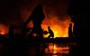 Kebakaran di Layang Makassar, 28 Rumah Hangus Terbakar                           
