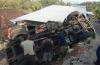 Truk Terguling Timpa Rumah Warga Gunungkidul