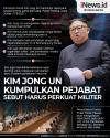 Infografis Kim Jong Un Kumpulkan Pejabat Sebut Korut Harus Perkuat Militer