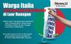 Infografis Italia Tak Lagi Wajibkan Warga Pakai Masker di Luar Ruangan