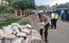 Viral Jalan Dijadikan Tempat Material, Polantas Turun Tangan 