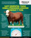 Infografis Presiden Jokowi Beli Sapi Simental Seberat 1 Ton dari Peternak di Lembang