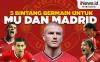 Infografis 5 Bintang Bermain untuk MU dan Real Madrid