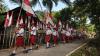 Tanam Jiwa Nasionalisme, Siswa Klaten Ikuti Kirab 76 Bendera Merah Putih