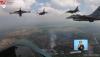 8 Jet Tempur F-16 TNI AU Bermanuver di Istana Merdeka