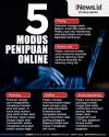 Infografis 5 Modus Penipuan Online