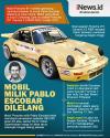 Infografis Mobil Porsche 911 RSR Milik Gembong Narkoba Escobar Dilelang Rp12 Miliar