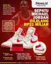 Infografis Sepatu Michael Jordan Dilelang Rp21 Miliar
