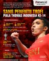 Infografis Jonatan Christie Sang Penentu Trofi Piala Thomas Indonesia Ke-14