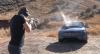 Tes Antipeluru, Kaca Tesla Model X Diberondong Senjata Otomatis AK47