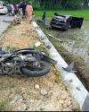 Setelah Liburan di Pangandaran, Wisatawan Asal Bandung Tabrak Motor hingga Masuk Sawah