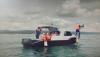 Anak Semringah Usai Divaksin Keliling Kapal Patroli di Pantai Pangandaran