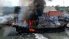 Penampakan dari Udara 13 Kapal Nelayan Ludes Terbakar di Pelabuhan Tegal - Bagian 2
