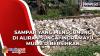 Sampah yang Menggunung di Aliran Sungai Indramayu Mulai Dibersihkan