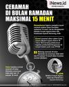 Infografis Ceramah di Bulan Ramadan Maksimal 15 Menit