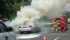  Sedan Mewah Terbakar Hebat di Tol Cipularang, Sopir Nyaris Terjebak dalam Kobaran Api