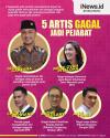 Infografis 5 Artis Gagal Jadi Pejabat