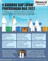 Infografis 6 Bandara Siap Layani Penerbangan Haji 2022