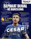 Infografis Chelsea Disebut Sepakat Jual César Azpilicueta ke Barcelona