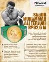 Infografis Sabuk Legenda Tinju Dunia Muhammad Ali Terjual Rp92,6 Milliar