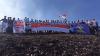 Sambut HUT RI, Puluhan ASN Kibarkan Bendera Merah Putih di Puncak Gunung Slamet