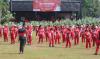 Ratusan Emak-emak Ramaikan Lomba Senam Indonesia Cinta Tanah Air Piala Puan Maharani