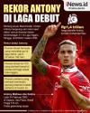 Infografis Antony Ukir Rekor saat Debut di Manchester United