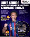 Infografis Jules Kounde Bongkar Alasan Pilih Barcelona Ketimbang Chelsea
